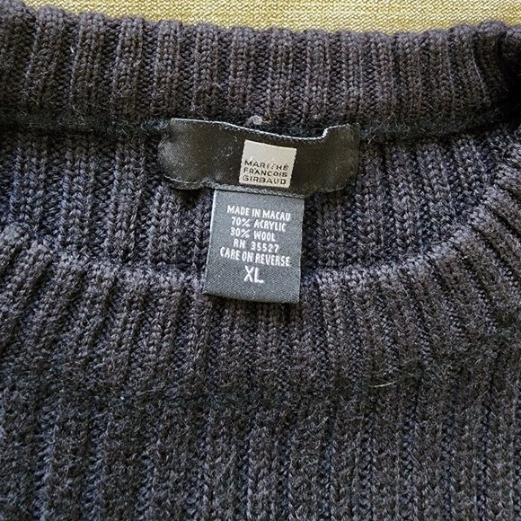 MARITHE & FRANCOIS GIRBAUD - AUTHENTIC AND VINTAGE GIRBAUD BLACK ARMY SWEATER - Picture 4 of 7